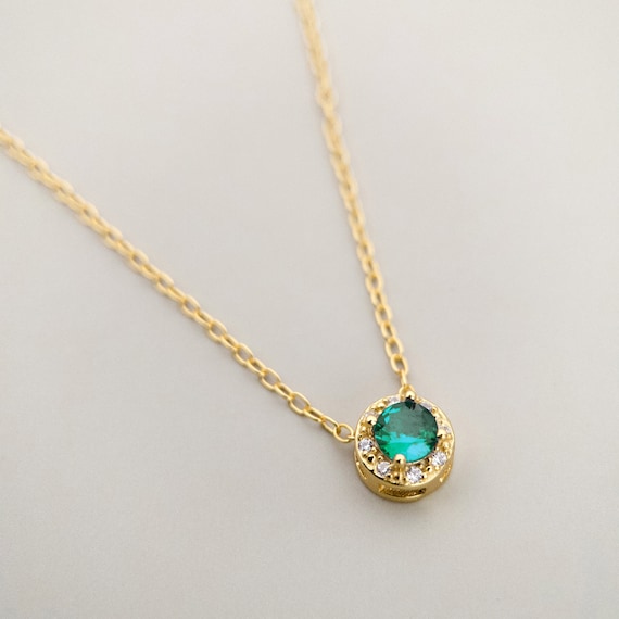 Green gem necklace discount