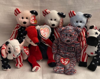 4th of july hats beanie baby