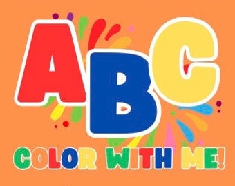 May include: A colorful alphabet activity book for preschool and kindergarten. The cover features the letters ABC in large, colorful letters with a rainbow background. The book includes letter tracing and activities to help children learn the alphabet.