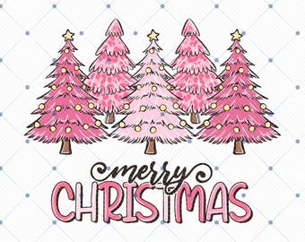 Pink Christmas Tree Png, Christmas Png, Christmas Tree Png, Christmas Pink Png, Merry Christmas Png, Christmas Gift, Trendy Christmas Png