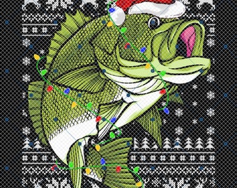 Merry Fishmas Png, Fish Christmas Tree Png, Fishing Lover Christmas Png, Fisherman Ugly Christmas Png, Fish Mom Christmas Png, Xmas Gift Png
