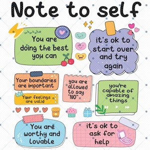 Nota a me stesso Salute mentale Png, Salute mentale Png, Ispirazione Png, Gentilezza Png, Citazione motivazionale, Amore per se stessi png, Carta per quaderno Png