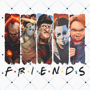 Horror Characters Png, Horror Friends Png, Halloween character Png, Horror Png, Horror Movie PNG, Halloween friends, Trendy Halloween