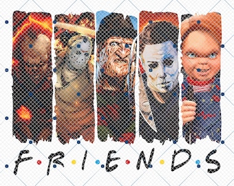 Horror Characters Png, Horror Friends Png, Halloween character Png, Horror Png, Horror Movie PNG, Halloween friends, Trendy Halloween