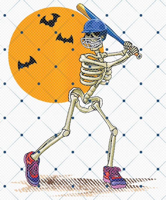 Baseball Skeleton Halloween Png,  Baseball Halloween Png, Boys Hallowen Png, Baseball Lover Png, Baseball Png, Trendy Halloween Png