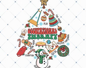 Ot Christmas Tree Png, Occupational Therapy Christmas Tree Png, Christmas Nurse Png, Merry Christmas Png, Occupational Therapist Png