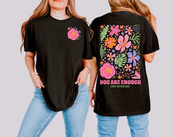 Sie sind genug Blume Png, Mentale Gesundheit Png, Sie sind genug, so wie Sie sind Png, Affirmationen Png, Güte Png, Selbstwachstum Png, Selbstliebe