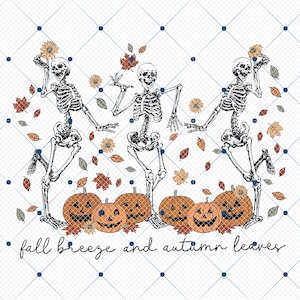 Fall Png,Fall Breeze and Autumn Leaves,Skeleton png, Halloween Skeleton Png,Jack o Lantern png, Skeleton Pumpkin spice Png, Trendy Halloween