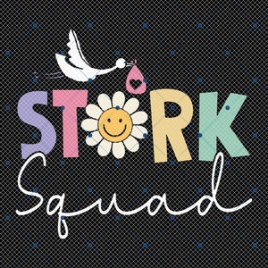 Stork Squad Labor And Delivery Nurse LD Mother Baby Png, L&D Nurse Png, Baby Nurse Png, Retro Nurse Png, Nurse Gifts, L and D Nurse Png
