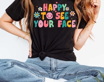 Happy To See Your Face Png, First Day of School, Teacher Life Png, Teacher Gift, Back To School Png, Teacher Appreciation Png, Teacher Png