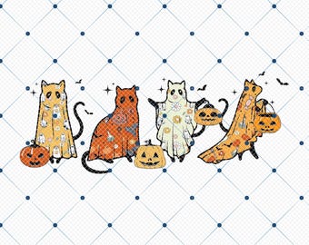 Black Cat Halloween Png, Ghost Cat Png, Halloween Png, Halloween Cat Shirt, Fall Png, Retro Halloween Png, Spooky Season Png,Funny Halloween