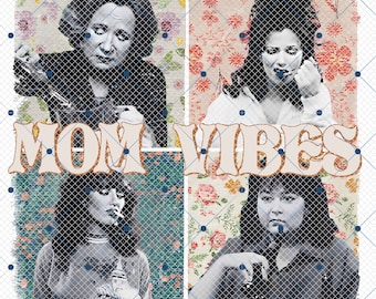Retro 90 &#39; s Mom Vibes PNG Digital Download PNG, vintage Mom Sitcom Png, Funny Mom Png, Mom Life Png, Cadeau pour la fête des Mères, Cool Mom Club Png