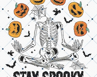 Halloween Png, Skeleton Png, Stay Spooky Png, Spooky Squad Png, Halloween Skeleton Png, Skeleton Design, Spooky Season Png, Pumpkin Png