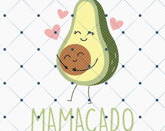 Mamacado png, faire-part de bébé png, famille assortie Avacado png, cadeau nouvelle maman, révélation de grossesse png, maternité png, maman cool png