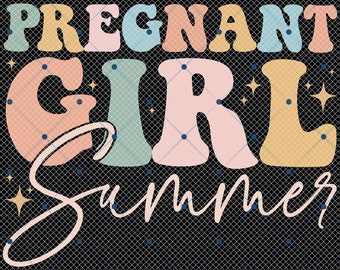 Pregnant Girl Summer Png, Pregnant Girl Png, Baby Announcement Png, Pregnancy Reveal Png, Mother's Day Gift, Baby Shower Gift, New Mom Gift