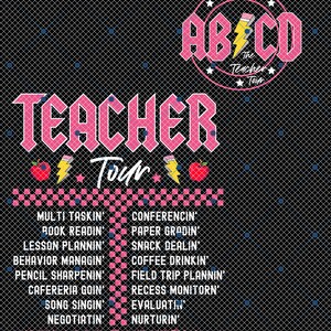 Teacher Tour Png, ABCD Teacher Tour Png, Funny Teacher Png, Back to ...