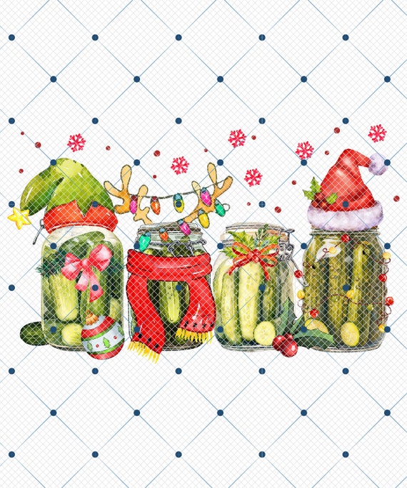 Retro Canned Pickles Christmas Light PNG Christmas Pickle Jar Png, Pickle Lover PNG, Canning Season Png Sublimation, Homemade Pickle Jar Png