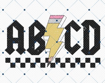 ABCD Teachers Pencil Lightning Bolt Back To School Kids Png, Back To School Png,  ABCD Alphabets Back In Class Back To School Png