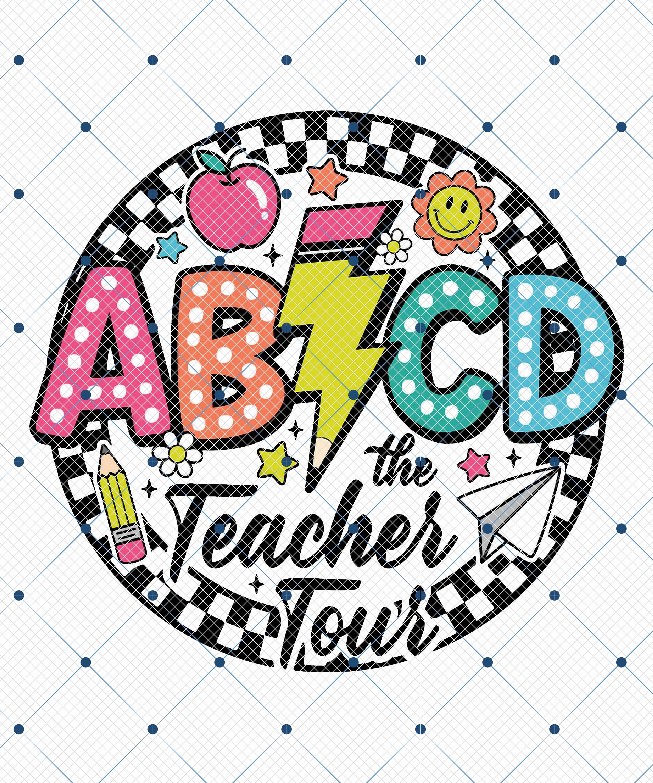 Teacher Tour Png, ABCD Teacher Tour Png, Funny Teacher Png, End of Year ...