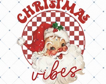 Vibraciones navideñas Png, Cara de Papá Noel navideña Png, Navidad Png, Navidad retro png, Papá Noel a cuadros Png, Papá Noel Png, Lindo Papá Noel Navidad