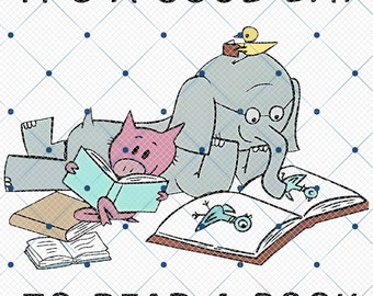 本を読むのに良い日です PNG、象がもっと本を読む PNG、ブタと象の本の虫 PNG、読書の先生 PNG、100日間の学校生活