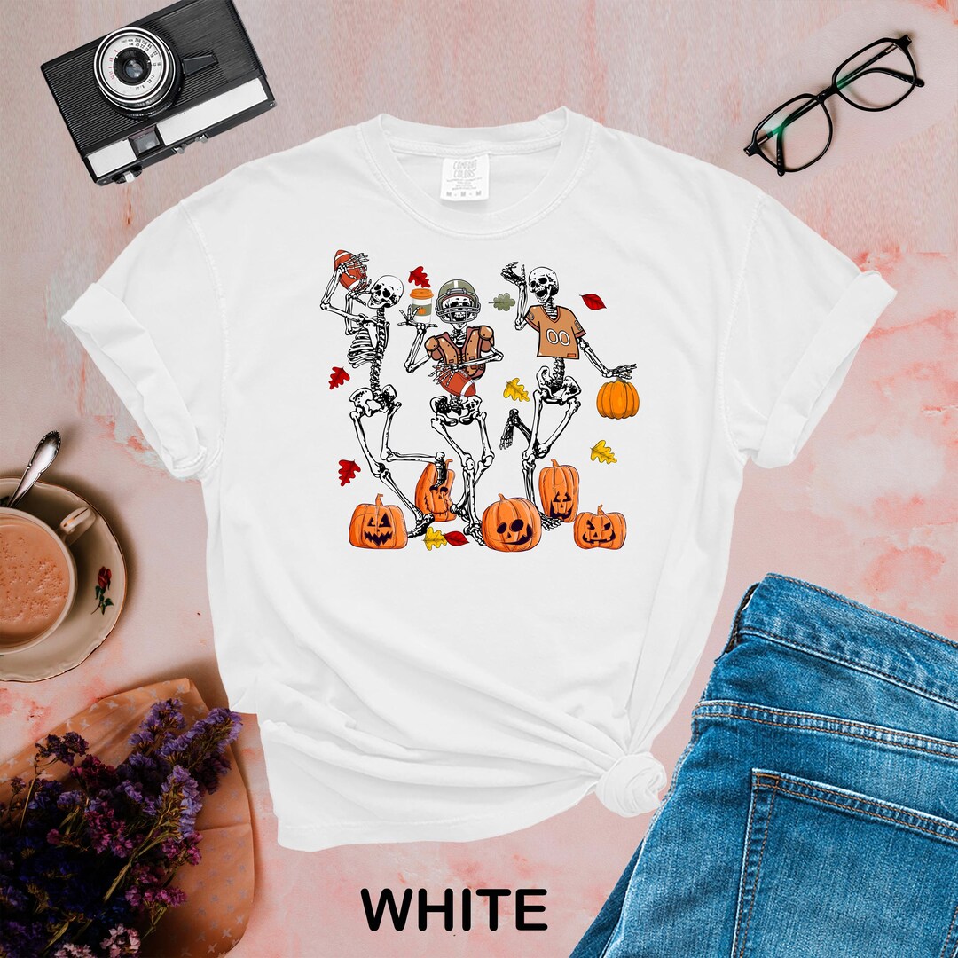 Vintage black skeleton football baby tee