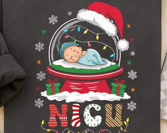 Funny NICU Nurse Christmas PNG Design (Digital Download)