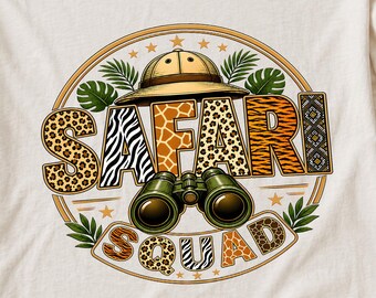Safari Squad PNG, Africa Animals Png, Safari Trip Png, Zoo Lover Png, Wildlife Safari Png, Digital Download