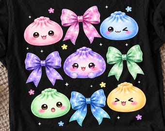 Squishy Dumpling PNG, Coquette Bow Dumpling Png, Giltter Kawaii Dumpling Png, Dumpling Lover Png, Kids Girl Squishy Digital Download