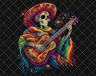 Grappig skelet Viva Mexico, png-bestand: Cinco De Mayo Fiesta (digitale download)