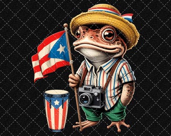 Coqui Frosch Lieferzeit PNG, Boricua Png, Hispanic Erb Png, Erb Monat Png, digitaler Download