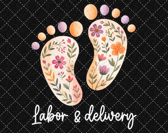 Labor and Delivery Nurse PNG: Nurse Life, Hand-Drawn Digital Design