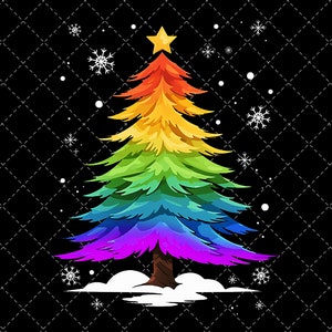Joyeux Noël communauté LGBT arbre de Noël Gay Png, Happy Holigay LGBT Png, arbre de Noël LGBT Png téléchargement numérique
