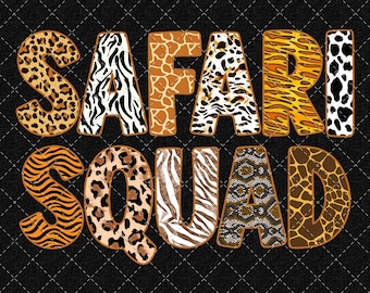 Safari Animals PNG: Africa Zoo Squad Clipart (Digital Download)