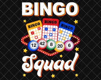 Bingo Squad PNG: Funny Bingo Design (Digital Download)