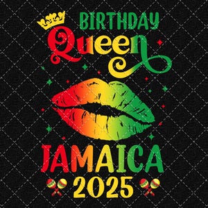 Birthday Queen Png, Jamaica 2025 Png, Birthday Girls Jamaica Png, Birthday Squad Png, Jamaica Vacation Png Digital Download