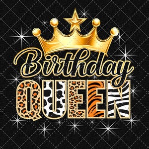 Birthday Queen Png, Queen Birthday Png, Birthday For Women Png, Birthday Design Png Digital Download