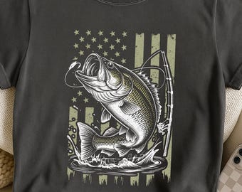 American Flag Bass Fishing PNG, Fishing Life Png, Funny Fishing Png, Fisherman Png, Fishing Shirt Png, Digital Download