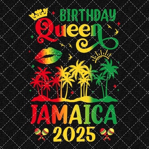 Birthday Queen Png, Jamaica Vacation 2025 Png, Birthday Girls Png, Birthday Crew Png Digital Download