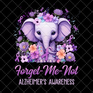 Alzheimer&#39;s Awareness Png, Forget me not Alzheimer&#39;s awareness Png, Azheimer&#39;s ribbon, Love Support Care Understand Png Digital Download