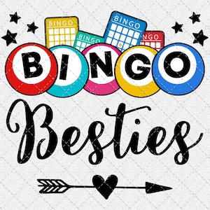 Bingo Besties Png, Bingo Queen Png, Bingo Card Png, Bingo Balls Png, Bingo Squad Png, Bingo Design Png Digital Download