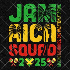 Jamaica Squad 2025 PNG: Vacation Vibes Digital Download