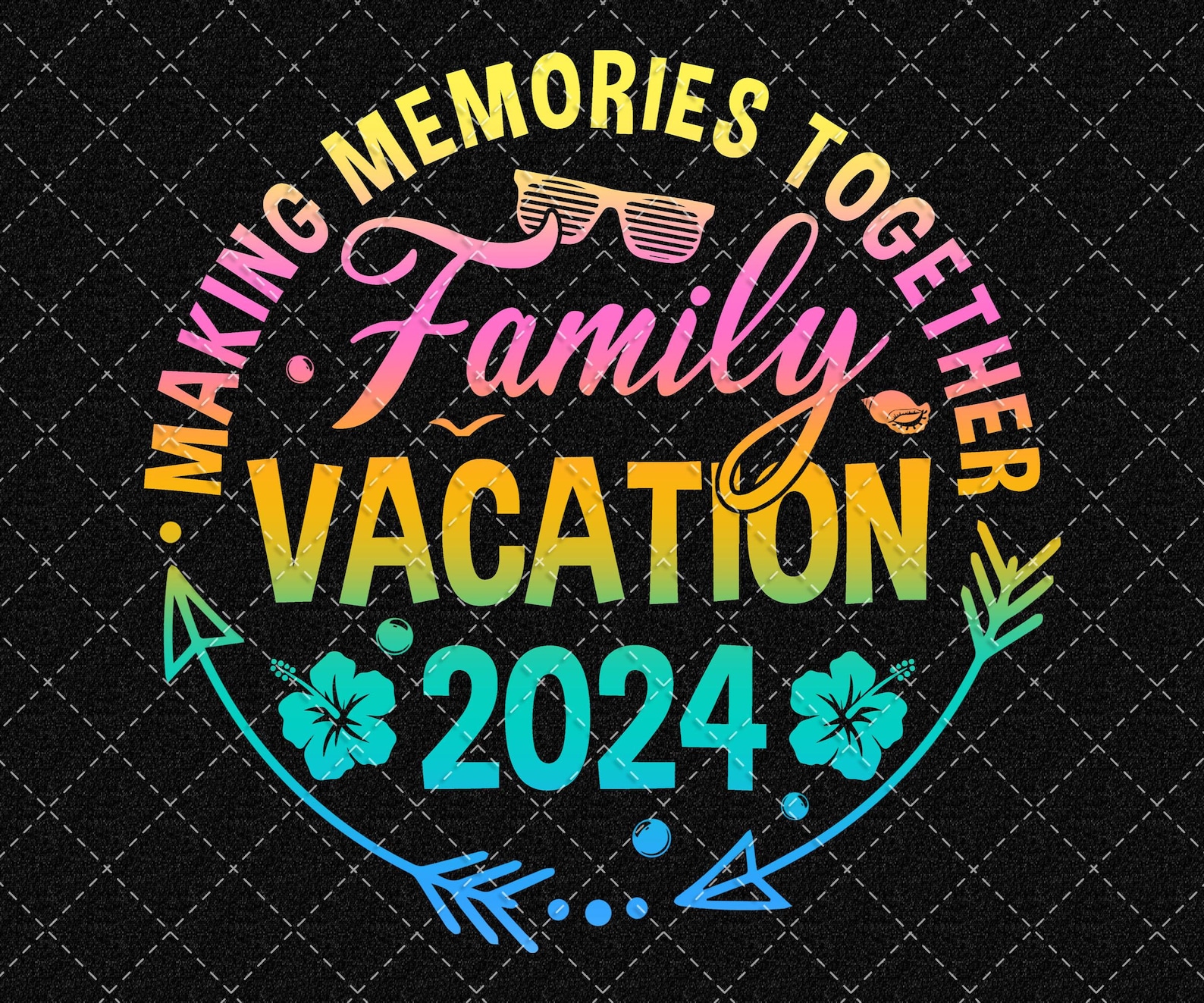 Family Vacation 2024 Png, Summer Family Vacation Png, Family Trip Png