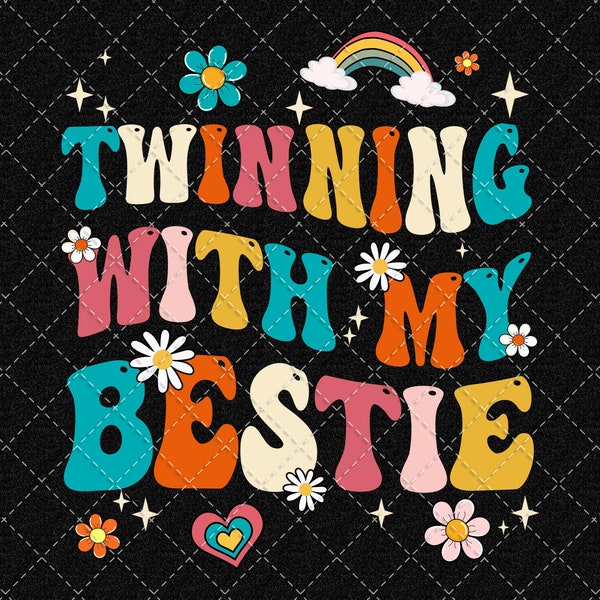 Twinning With My Bestie Png, Friendship Day Best Friends, Funny Twin Matching Twins Day Friend Png Digital Download