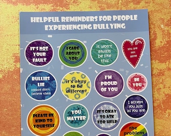 Bullying Support Sticker Sheet