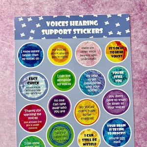 Stickers voor stemmengehoorondersteuning | Stickers ter ondersteuning van psychose
