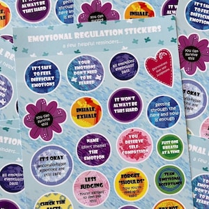 Emotional Regulation Sticker Blatt