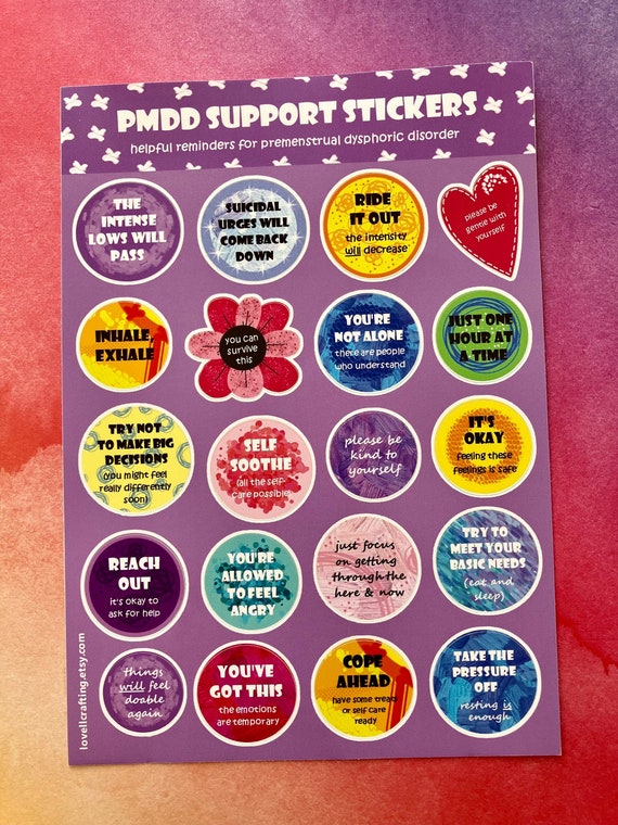 PMDD Stickers | Premenstrual Dysphoric Disorder Support Stickers