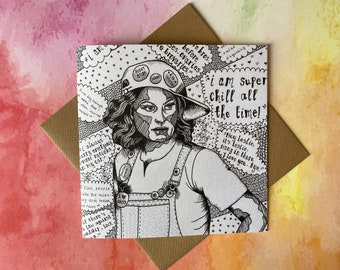 Leslie Knope (Parks and Rec) Card | Hand Drawn Print