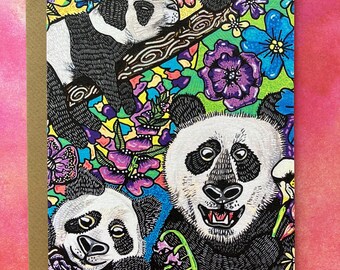carte panda | Impression artistique